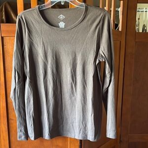 St. John's Bay Long Sleeve Tee - Brown